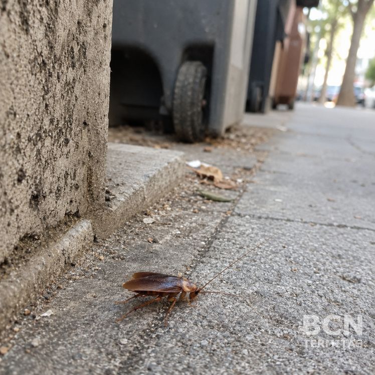Cucaracha en Acera o Calle Barcelona - Barcelona Termitas