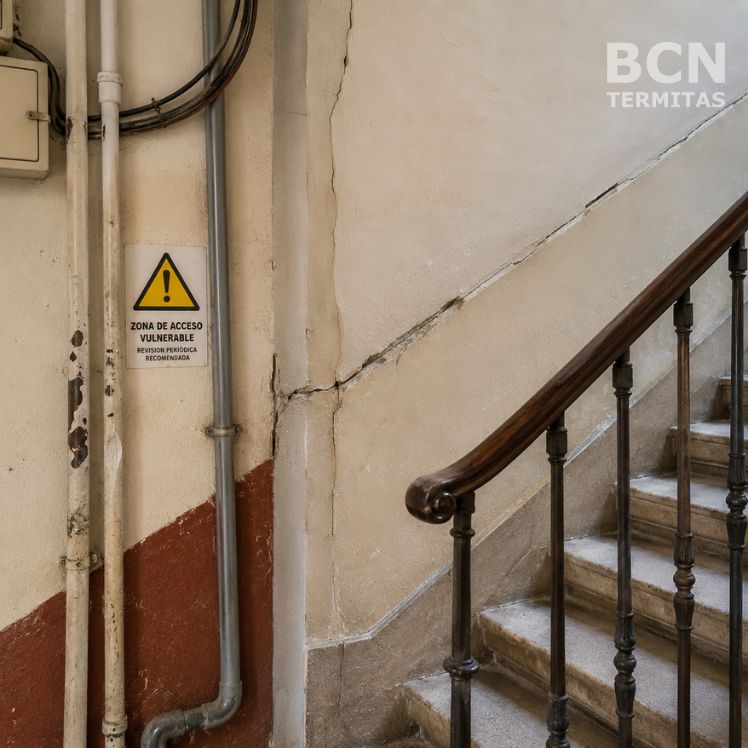 Escalera Comunidad con Señal Alerta - Barcelona Termitas
